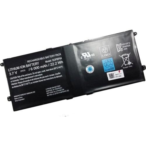Free shipping New Original 3.7V 6000mAh 22.2Wh SGPBP04 Battery for Tablet S Series PCG-C1R PCG-C1S PCG-C1X