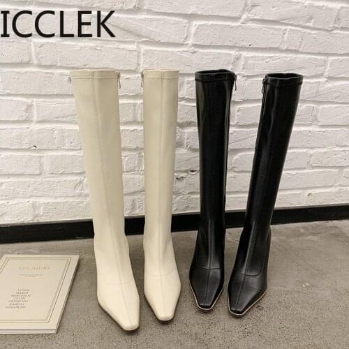 Lady Boots Womens Rubber Shoes Rain Sexy High Heels High Sexy Luxury Designer Square Toe Winter Footwear Boots-women