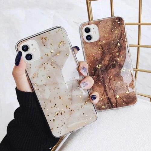 Moskado Luxury Bling Gold Foil Marble Phone Case For iPhone 12 Pro Max 11 Pro Max X XR XS Max 7 8 6s Plus SE 2020 Soft TPU Cover