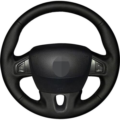 Car Steering Wheel Cover For Renault Megane 3 2009-2014 Scenic Fluence ZE 2009-2016 Customized Steering Wrap Microfiber Leather