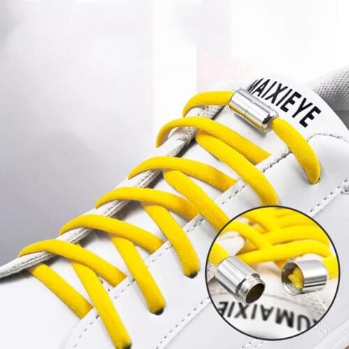 Elastic No Tie Shoelaces Semicircle Shoe Laces For Kids and Adult Sneakers Shoelace Quick Lazy Metal Lock Laces Shoe Strings