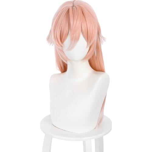 Genshin Impact Yanfei Cosplay Wig Pink Gradient Hair C00415