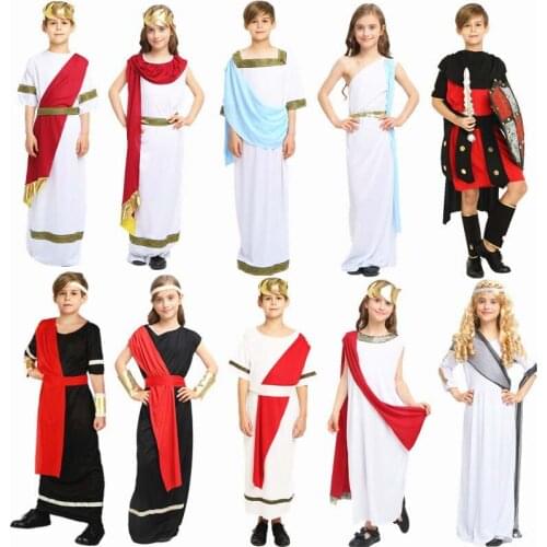 Boy Girl Acient Rome Prince Princess Cosplay Egypt Role Play Carnival Party Supplies halloween costume for kids Christmas