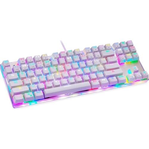 MOTOSPEED K87S USB Wired Keyboard Mechanical Keyboard Gaming Keyboards Customized LED RGB Backlit with 87 Keys For LOL Dota 2 PC
