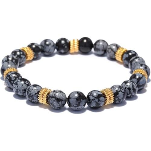 Men Bracelets Gifts Boho Chakra Lava Natural Stones Beads Strand Energy Meditation Rosary Stone Bracelet For Women Yoga Jewelry