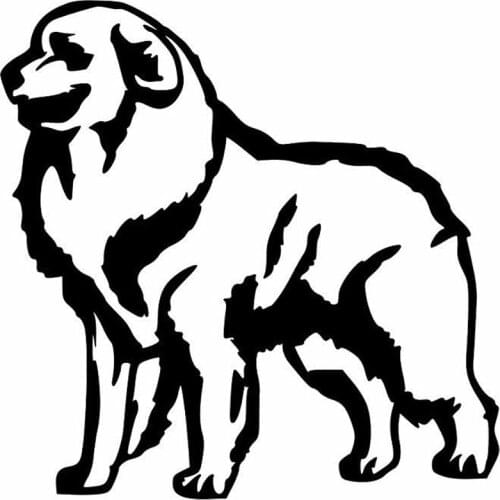 15.2*15.2CM Great Pyrenees Dog Cute Cartoon Animal Car Window Decoration Car Stickers Accessories C6-1709