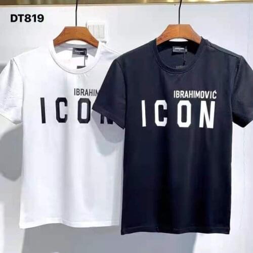 2021 New Fashion Mens D2 Cotton Casual Short-sleeved Top T-shirt Men Clothing DT819