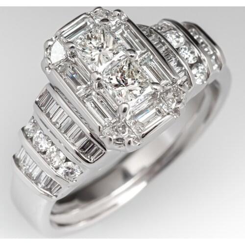 YSDLJG 2021 New Trendy Women Wedding Rings Brilliant Cubic Zirconia Bling Bling Engagement Jewelry Gorgeous Anniversary Gifts