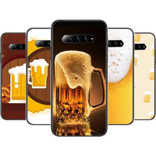 Beer mug Beer bubbles Black Soft Cover The Pooh For Huawei Nova 8Pro 7 6SE 5T 7i 5i 5 4 4E 3 3i 3E 2i Pro Phone Case cases