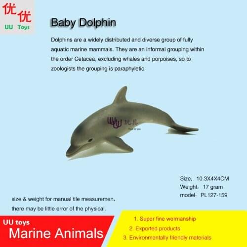 Hot toys Baby Dolphin Simulation model Marine Animals Sea Animal kids gift educational props (Delphinidae ) Action Figures