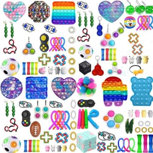 Christmas Gift Figet Toys 24/30/32PCS Pack Sensory Toy Set Antistress Relief Autism Anxiety Anti Stress Bubble for Kids Adults