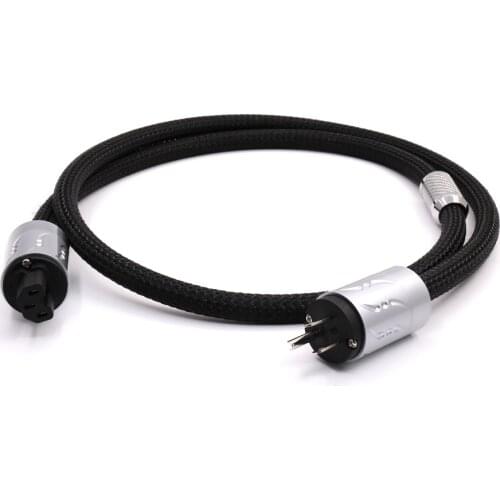 Hifi pure copper Rhodium plated VM/F-502R US power plug VP-1501 OFC Multplex Red copper Power Powerflux cableUS AC power cord