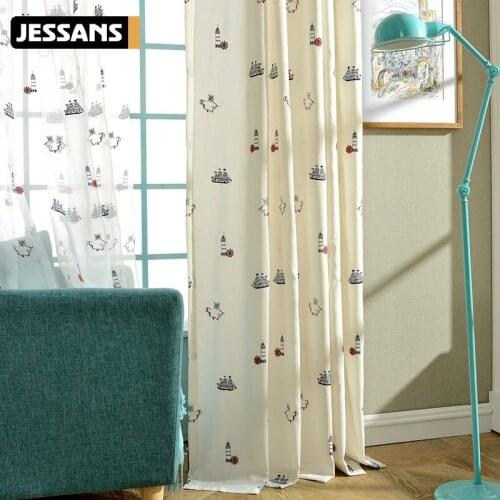 Cotton and linen curtains, embroidery, embroidery curtains, window screening fabrics