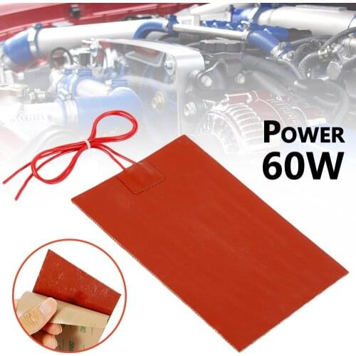 60W 220V Engine Oil Tank Silicone Heater Pad Universal Fuel Tank Water Tank Rubber Heating Mat Warming Accessories 10 x 15cm