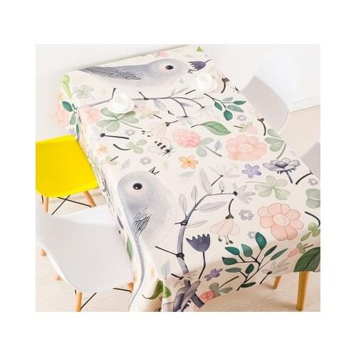 Modern European pastoral bird bee coffee table cloth linen tablecloths cover towel thick rectangular antependium decoration