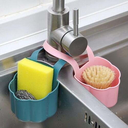 Kitchen Sink Drain Rack Sponge Soap Debris Rack Plastic Hanging Storage Basket Faucet Organizer Shelf Portable Home Kitchen Tool