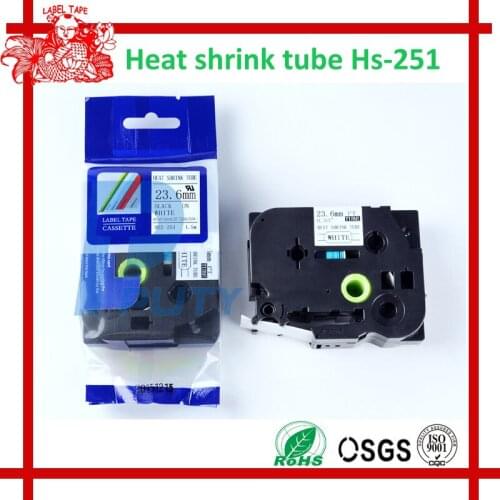2PK mix colors HSe heat shrink tube tape cartridge HSe-251 Hse-651~ 23.6mmx1.5m HSe tape for cable mark black on white/yellow