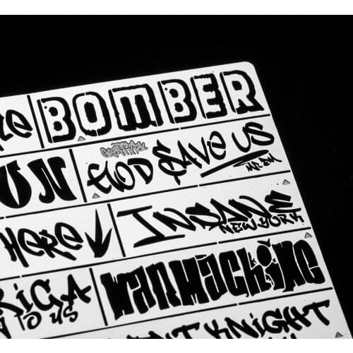 1/35 1/32 Scale Tank Vehicle Model Wall Scene Graffiti Leakage Spray Stenciling Template AJ0052/AJ0053/AJ0054/AJ0055