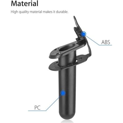 Universal Kayak Pole Flush Mount Fishing Rod Holder Bracket Rack with Cap Cover