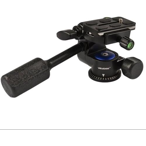 VLOGMAGIC 2-Way Fluid Pan Tilt Camera Gimbal Head for Tripod Monopod DSLR Mirrorless Cameras