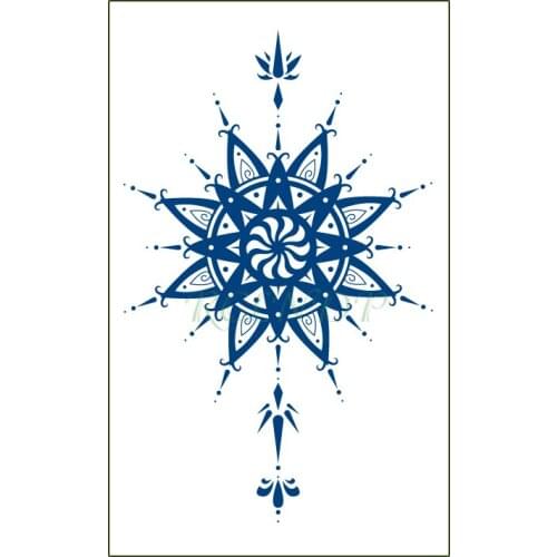 Waterproof Temporary Juice Tattoo Sticker Lotus Mandala Lasting Tattoos Flash Tatoo Fake Tatto Body Art for Men Women