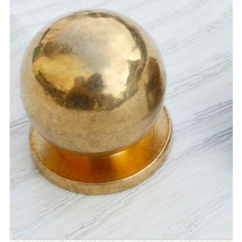 High grade medium European style solid copper handle antique cabinet drawer small simple handles 1.9cm gold color