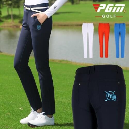 Pgm Women High Elastic Golf Trousers Ladies High Waist Fit Slim Quick Dry Trouser Pencil Golf/Tennis Pant D1030