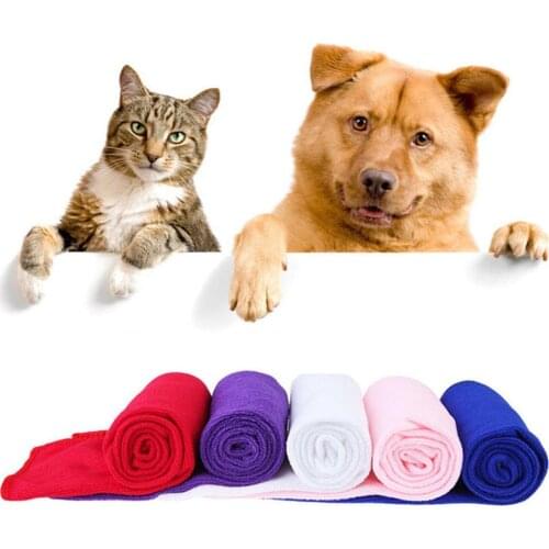 1Pcs Random Colour 30*70CM Wholesale Small Tail Pet Dog Towel Simple Towel Absorbent Towel Towel Pet Bath Bath Absorbent