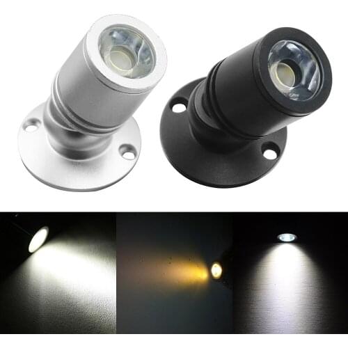 10 Pcs/package Indoor Decoration Mini 1W 1LED Exhibition Cabinet Lamp Ceiling light for Wardrobe Wine Cabinets Warm Cool white