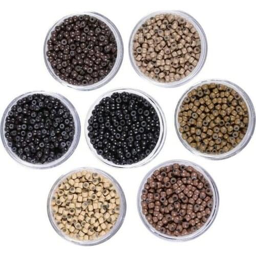 1000pcs Silicone Lined Nano Rings Beads for Nano Tip Hair Extensions Micro Nano Beads Hair Braids Hair Styling Hair Tools