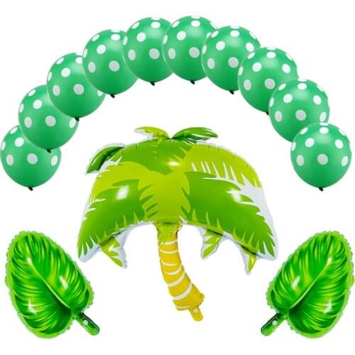 13pcs Coconut Tree Palm Tree Leaves Balloon Globos Summer Bbeach Theme Party Supplies Wedding Birthday Party Decoration Kid Toy