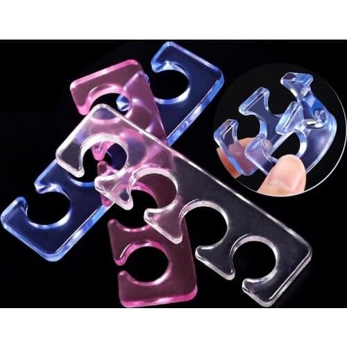 2Pcs/Pair Environmental Nail Art Silicone Finger Separator Super Soft Recyclable Toe Space Divider Form Nails Tips Manicure Tool