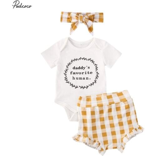 2020 Pudcoco Autumn Baby Kids Boys Girls Newborn Print Long Sleeve Romper Jumpsuit Outfit Set Clothing 3pcs