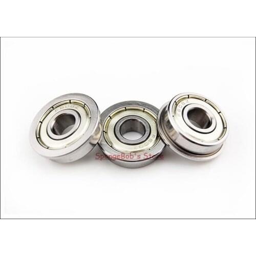 3-5pcs/Lot F604ZZ / F605ZZ / F606ZZ / F607ZZ / F608ZZ / F609ZZ Flange Bearing Deep Groove Ball Radial Ball Bearing