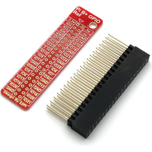 40 Pin (2x20) Header with GPIO Reference PCB for Raspberry Pi - A+, B+, 2 and 3