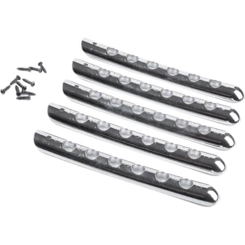 5 Pcs/Sets Brushed Aluminum Door Grab Handle Inserts Cover Trim for Jeep Wrangler JK 2007-2017 4-Door, Silver