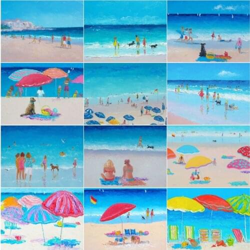 Beach Scenery Travel Diy 5D Diamond Paintings Seaside Vacation Full Square and Round Embroidery Mosaic Cross Handmade Home Decor