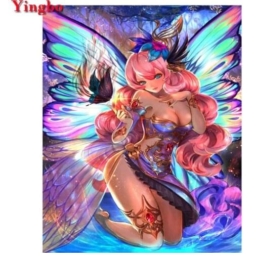5d diy diamond painting Cartoon butterfly fairy full square/round diamond embroidery rhinestone pictures diamond mosaic crafts