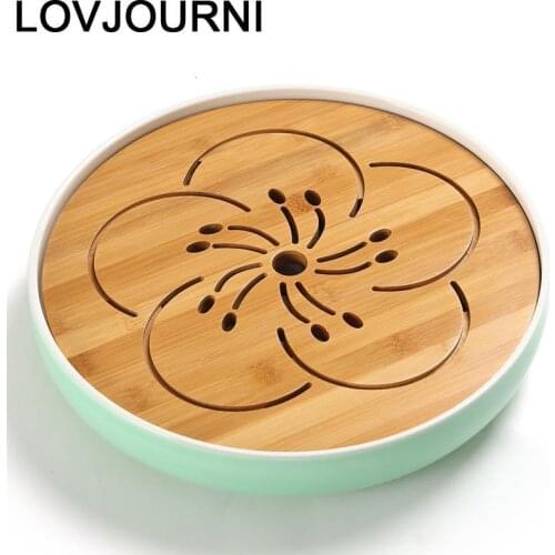 Accessories High Teaware Board Puer Table Container Ceremony Vassoio Da Portata Kung Fu Gongfu Chinese Serving Tea Tray