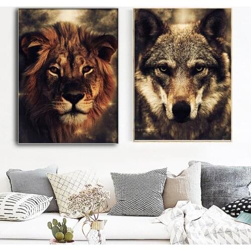 5D Diy Diamond Painting Cross Stitch Kit Diamond Mosaic Embroidery Animal Lion Wolf Tiger Elephant Eagle 3d Art Wall Painting