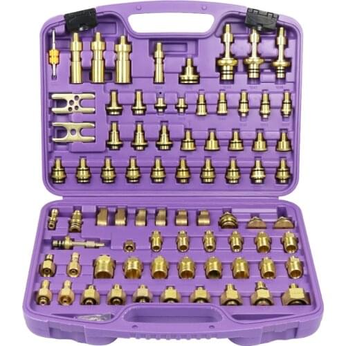 Auto air conditioning leak detection plug pure copper Asia Europe America car leak detection repair tool