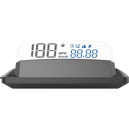 Car HUD Head Up Display Windshield Speedometer Overspeed Alarm LCD Display for All Vehicle