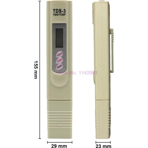 100pcs Handheld TDS Digital Water Tester Water Test Pen Water Quality Analysis Meter Water Purity Check 0-9999 ppm Measurement