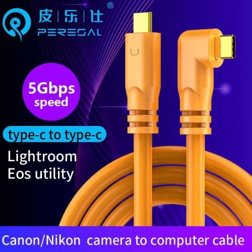 Type-c to type-c digital camera data cable male to male usb-c for Cannon EOS R RP NiKON Z6 Z7 Sony A7R3 A7R4 to shooting cable