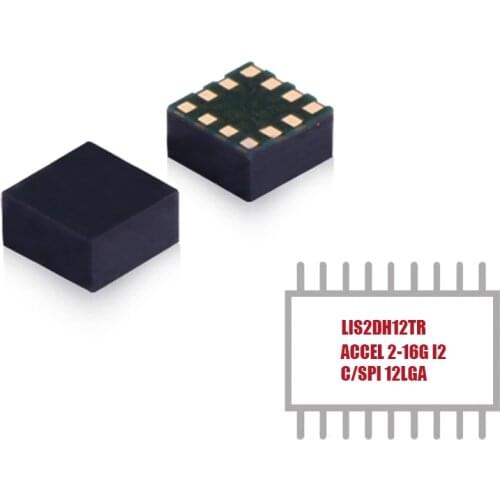 Motion Sensors Transducers LIS2DH12TR Digital Sensors X, Y, Z Axis ±2g, 4g, 8g, 16g 0.5Hz ~ 672Hz 12-LGA (2x2) Accelerometer