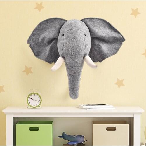 Childrens Baby Room Animal Bear Deer Elephant Wall Hanging Environmental Protection Wall Hanging Three-dimensional Decoration