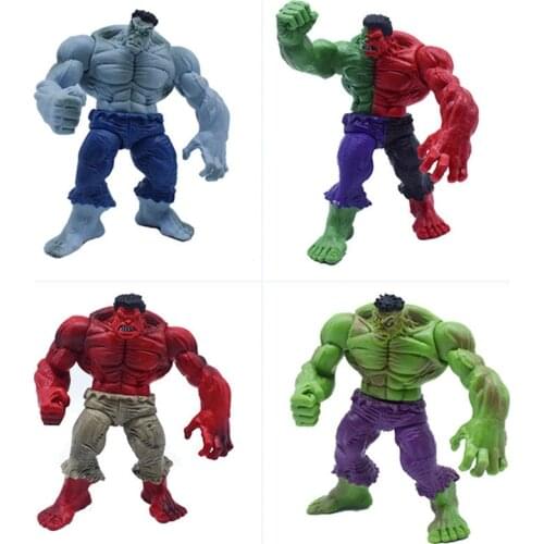 Hasbro Avengers Super Hero Hulk Movable Joint Action Figure Toy PVC Compound Red Grey Green Kids Toys Gift 4pcs/set