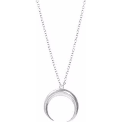 Europe / U S Pendant Necklace Curved Crescent Moon Necklace Women Necklace Ladies Jewelry Birthday Gift