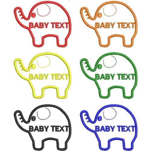 Customized elephants kindergarten baby name patch childrens embroidery name stickers to cloth hat sewing names