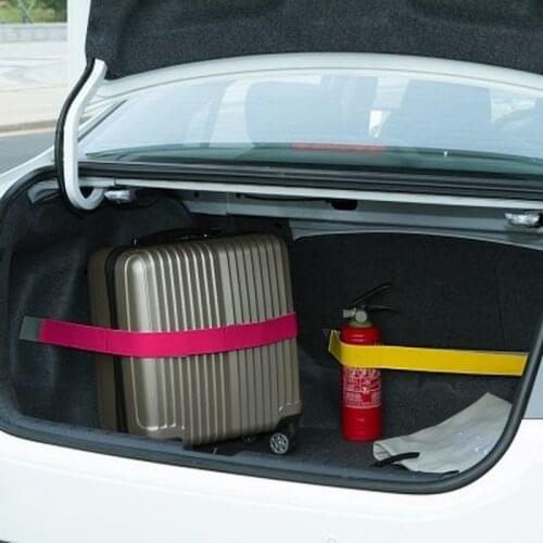 Car Creative Trunk Storage Device Hook and Loop Strong Adhesion Fixed Straps Solid Color Baggage Debris Anti-drop Stickers